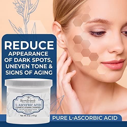 100% Pure L-Ascorbic Acid (Cosmetic Vitamin C Powder for Face) - Product Imagery