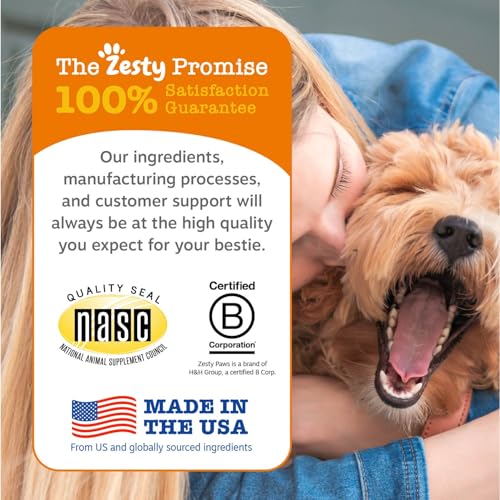 Zesty Paws Fish Oil for Dogs & Cats - Omega 3 for Dogs, 32 oz - Product Imagery