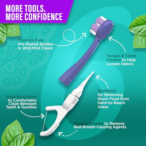 GuruNanda Disposable Travel Toothbrush 2.0, Fluoride Free - Product Imagery
