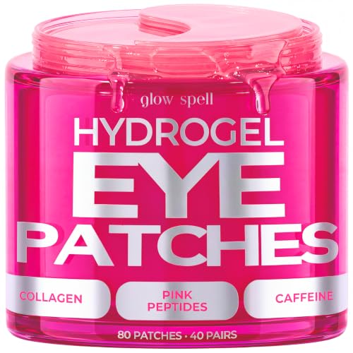 Eye Patches with Pink Peptides & Collagen for Puffy Eyes and - Product Imagery