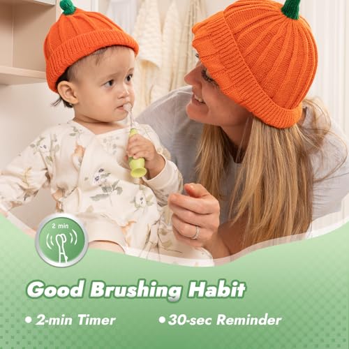 Papablic Toddler Sonic Electric Kids Toothbrush for Ages 1-3, - Product Imagery