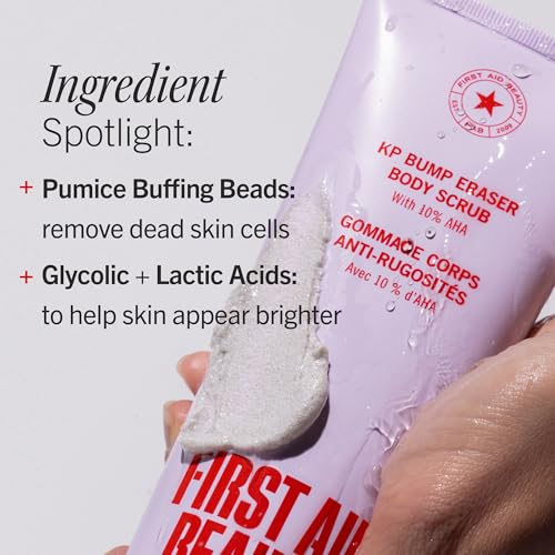 First Aid Beauty KP Bump Eraser Scrub, 10% AHA, Sensitive Skin - Product Imagery