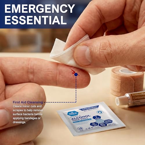 MED PRIDE Sterile Alcohol Prep Pads, 70% Isopropyl, 2-Ply, - Product Imagery