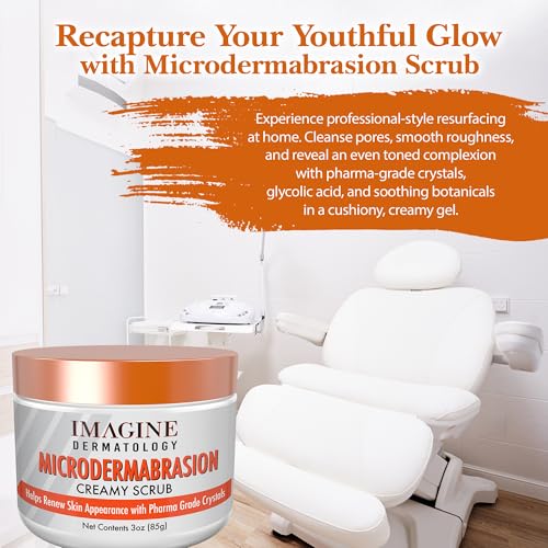 Microdermabrasion Facial Creamy Gel Scrub & Face Exfoliator 3 oz - Product Imagery
