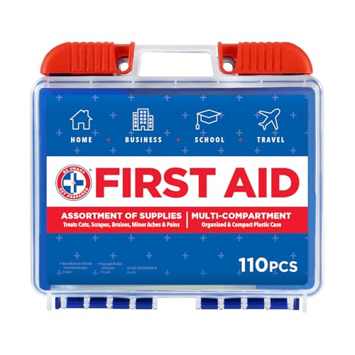 Be Smart Get Prepared 110 pc First Aid Kit: Clean, Treat, - Product Imagery
