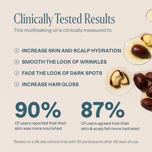Cliganic Organic Jojoba Oil, 100% Cold Pressed for Face, Hair & - Product Imagery