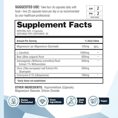 HealthyHeart Support+ 6-in-1 Heart Health Supplements, 1 Month - Product Imagery