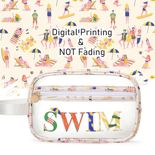 COSHAYSOO Clear SWIM Bag Swimming Pool Accessories Cute Swimmer - Product Imagery