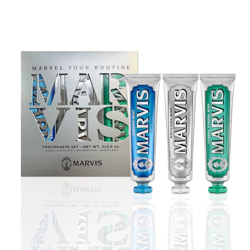 Marvis Best Sellers Trio, Classic Strong Mint, Whitening Mint, - Product Imagery
