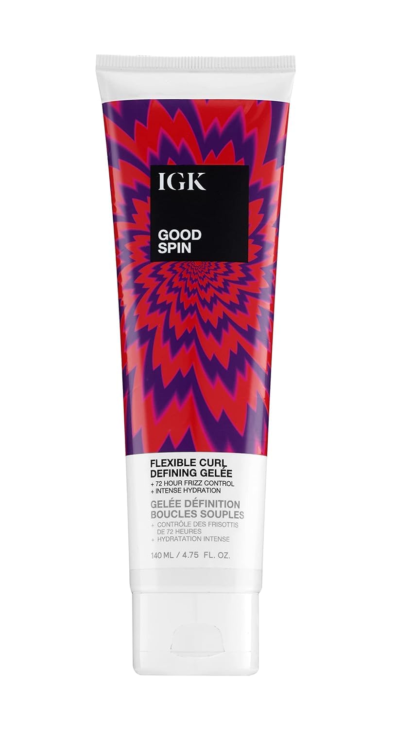 IGK GOOD SPIN Flexible Curl Defining Gelee | Hydrating + Frizz Control + Hold | Vegan + Cruelty Free | 4.75 Oz