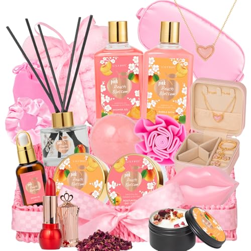 LILY ROY 23Pcs Spa Gifts Skin Care Kit Set Luxurious Spa Gift Baskets for Women
