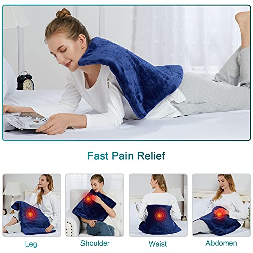 Heating Pad for Back Pain Relief, CAROMIO 33"x17" Extra Large - Product Imagery