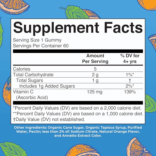 MARYRUTH'S Vitamin C Gummies for Adults & Kids, Immune Support, - Product Imagery