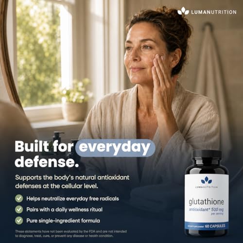 Luma Nutrition Premium Glutathione Supplement - 500mg - 60 - Product Imagery
