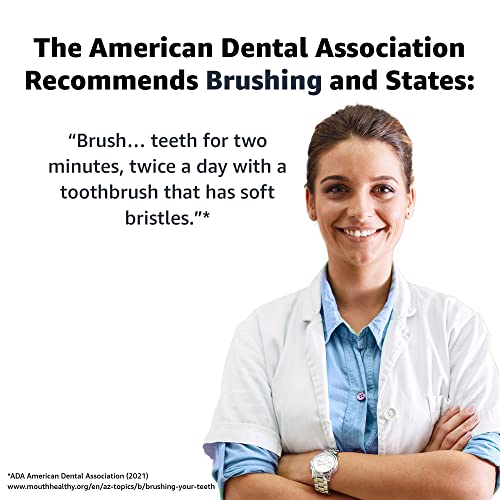Amazon Basics Clean Plus Soft Bristle Toothbrushes with Angled - Product Imagery