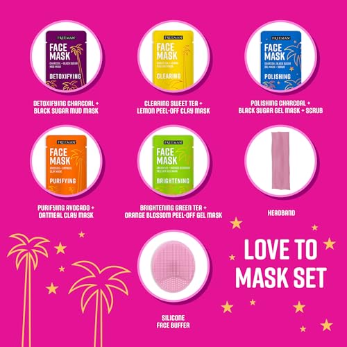 Freeman 14 Piece Love To Mask Variety Pack, Face Masks - Product Imagery