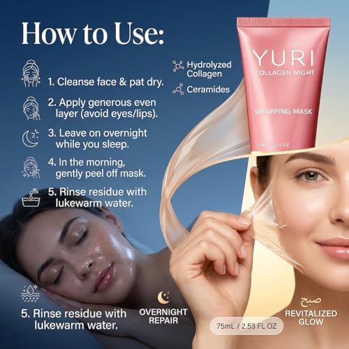 Yuri Collagen Mask, Overnight Peel Off Face Mask 1 Pcs - Product Imagery