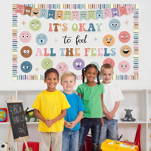 Boho Feeling Bulletin Board Set Mental Health Classroom - Product Imagery