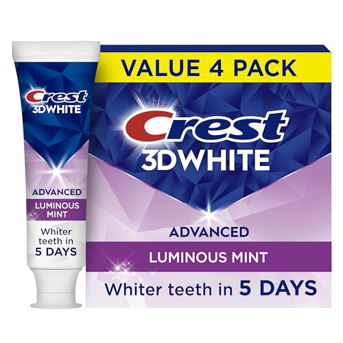Crest 3D White Advanced, Teeth Whitening Toothpaste for Adults, - Product Imagery