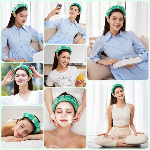 Ztomine Headbands for Women - Spa Headband and Wristband Set - - Product Imagery