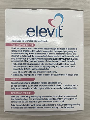 Elevit TAB with Iodine 100s Standard Shipping - Product Imagery