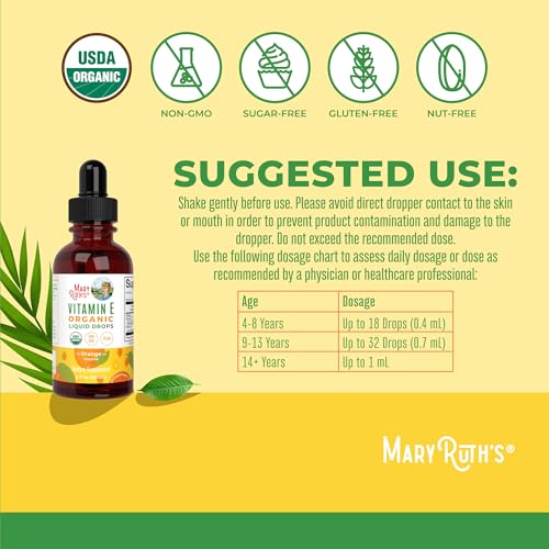 MaryRuth Organics USDA Vitamin E Liquid Drops 2 Month Supply | - Product Imagery