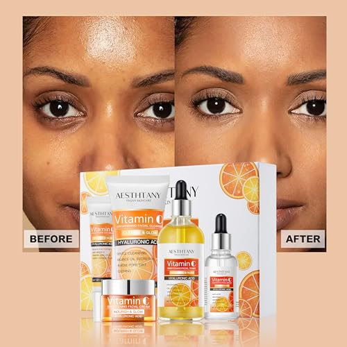 Vitamin C Skin Care Set Moisturizing Hyaluronic Acid Skin Care - Product Imagery