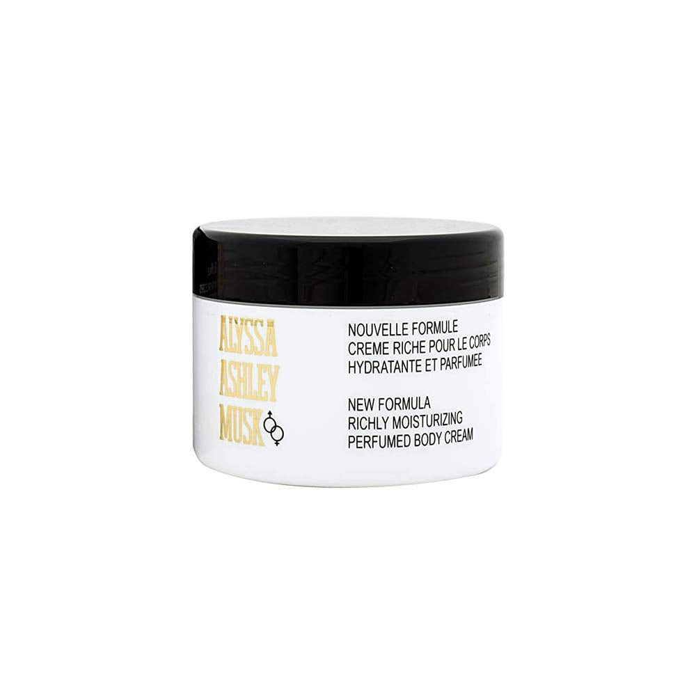 Alyssa Ashley Musk body cream for women, 8.5 oz, moisturizing skin moisturizer with a smooth, creamy texture and musk scent.