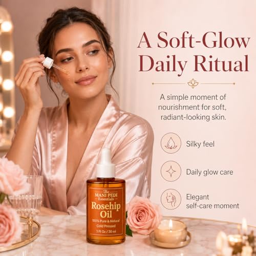 TMPE Rosehip Oil for Face. Pure, Natural, Cold-Pressed & - Product Imagery