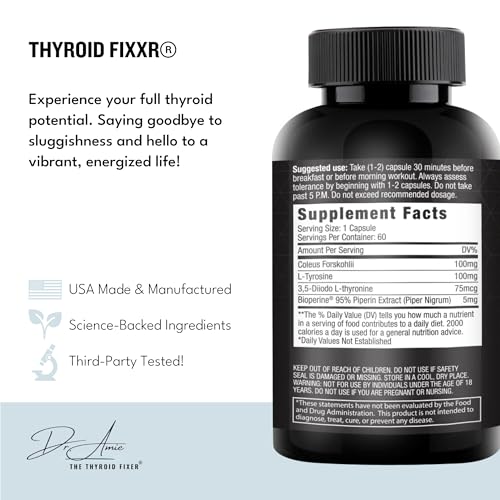 Thyroid Support by Dr. Amie | T2 Thyroid Supplement | 30 Day - Product Imagery