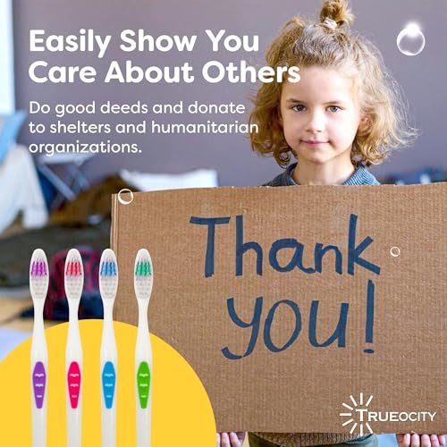 Trueocity 30 Pack Individually Wrapped Toothbrushes - Medium - Product Imagery