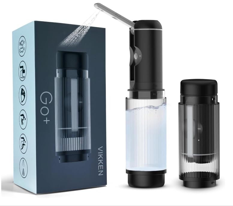 VIKKEN® Go+ Portable Travel Bidet USB Rechargeable, 300ml Classic, IPX6 – Classic, ABS, 300ml