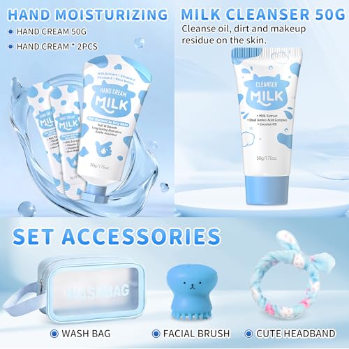 19PCS Milk Skincare for 10-12 Kids Girls Gift Set, Moisturizing - Product Imagery
