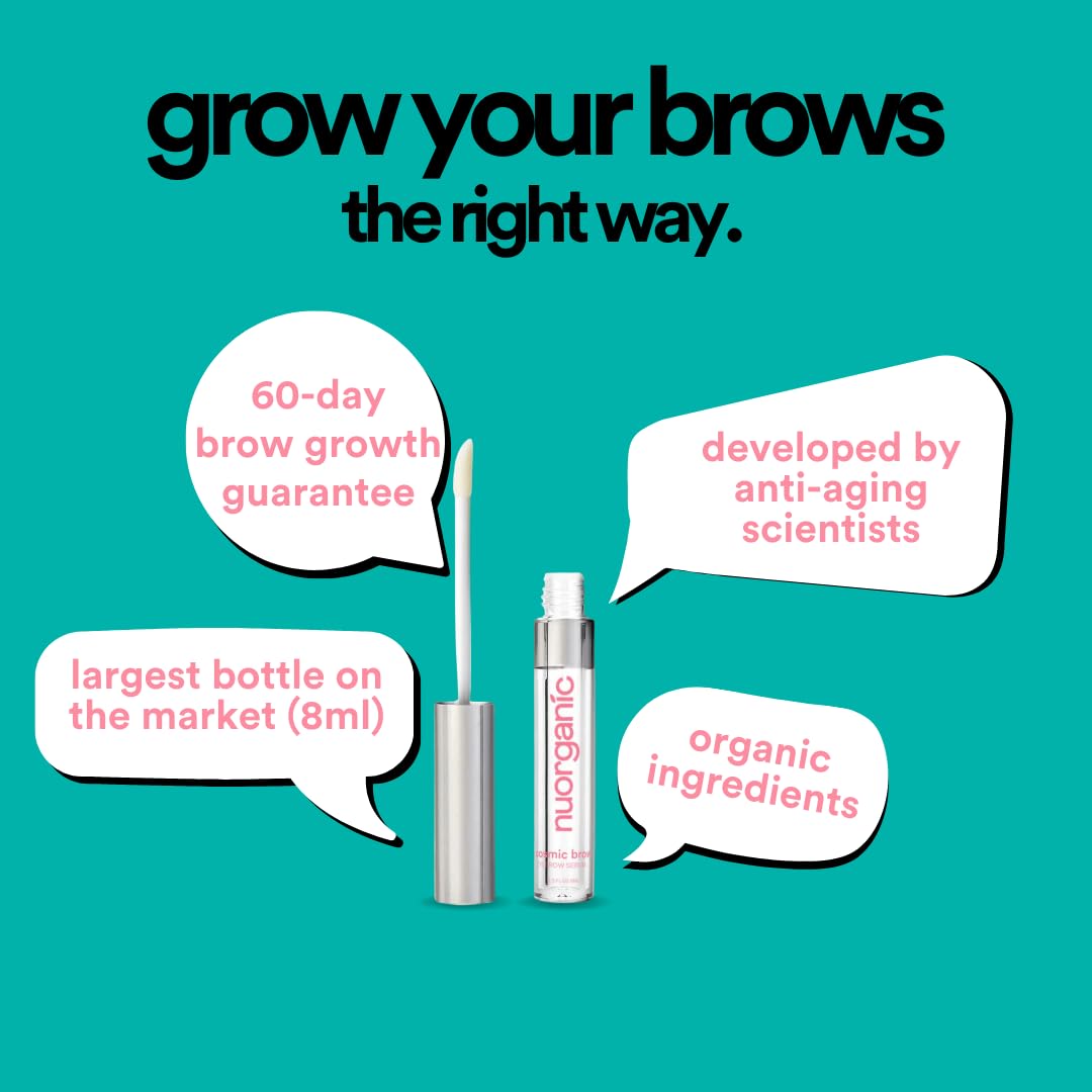 NuOrganic Cosmetics nuorganic Cosmic Brow Eyebrow Growth Serum, Natural Ingredients, 8ml XL – product photo (Serums)