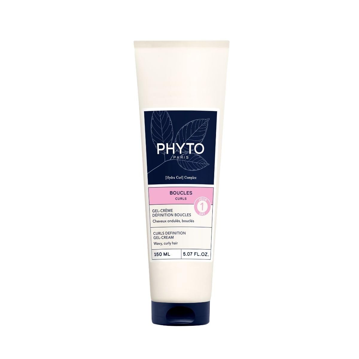 PHYTO Curls Definition Gel-Cream for wavy and curly hair, silicone-free, with anti-frizz hold and natural curl enhancement.
