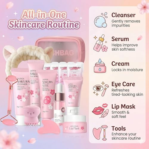 Japan Sakura Skin Care Set - Sakura Birthday Gifts For Teen - Product Imagery