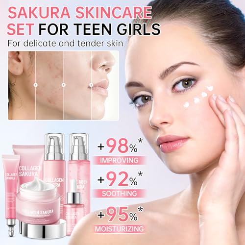 Sakura Skin Care Set, Cherry Blossom Skincare Set for Teen - Product Imagery