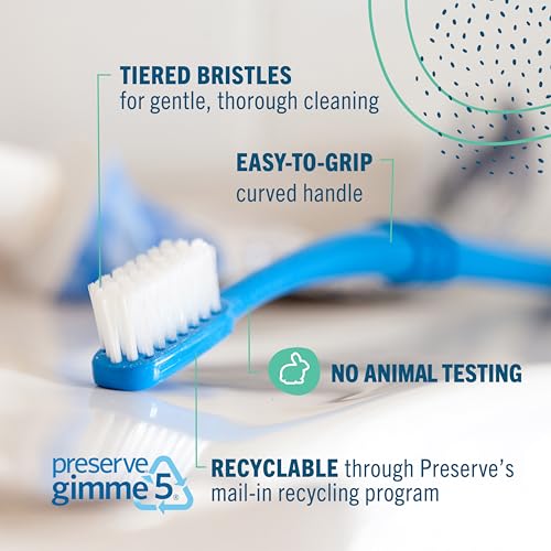 Preserve Adult Toothbrushes, Ultra Soft Bristles, Recycled - Product Imagery