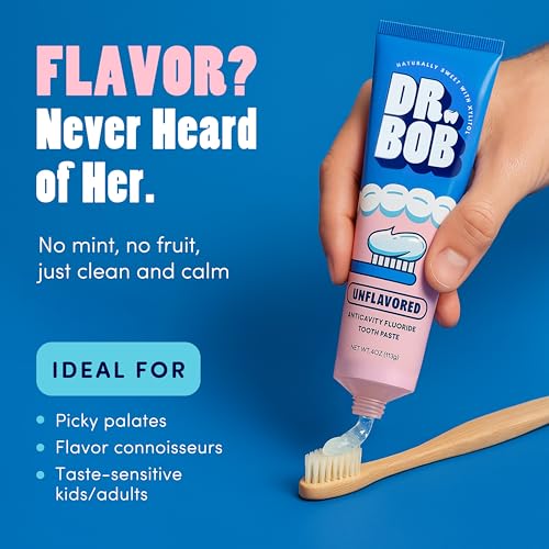 Dr. Bob Unflavored Toothpaste - Anticavity Fluoride Gel, 4 oz - Product Imagery