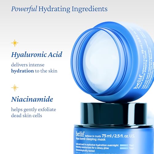 belif Vitamin E Jelly Overnight Mask – Hydrating & Plumping Face - Product Imagery