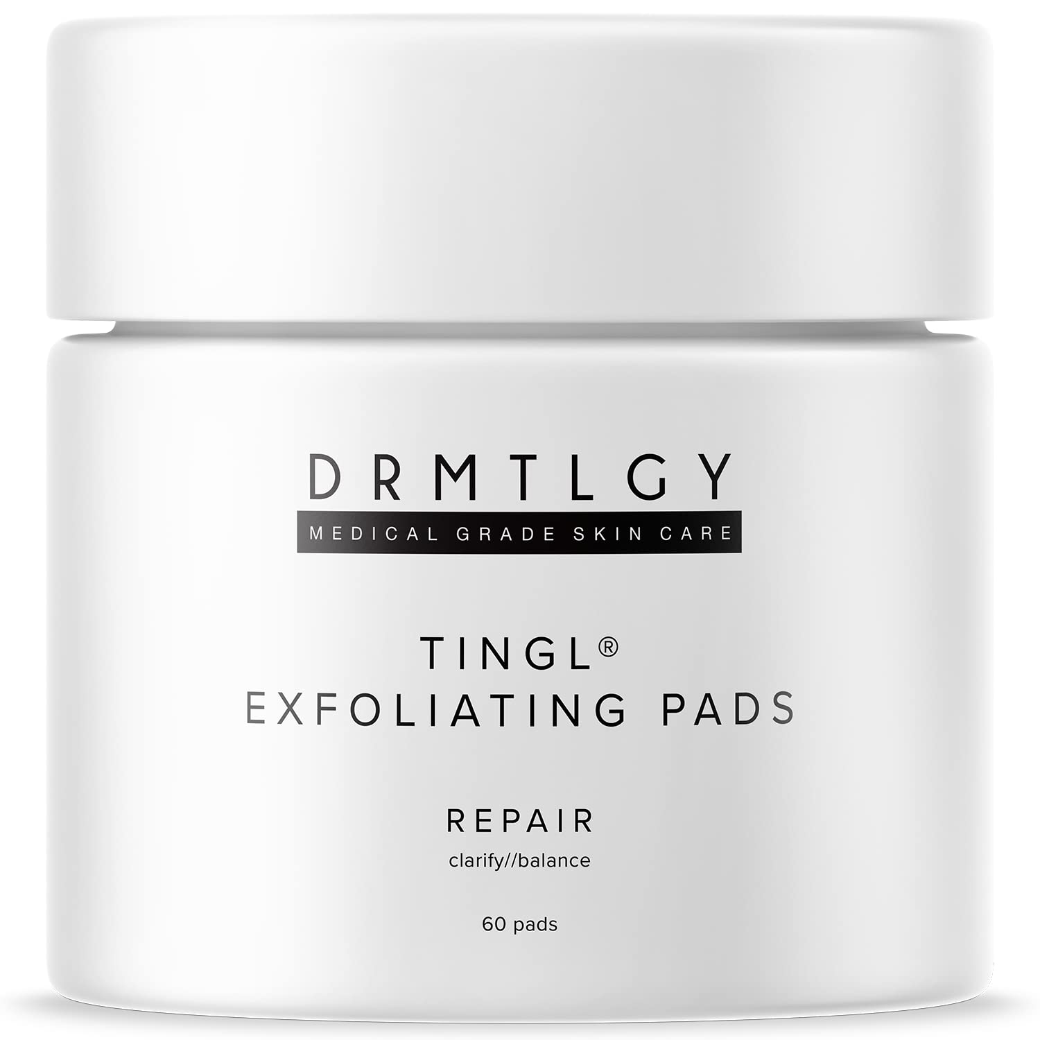 DRMTLGY Tingl Exfoliating Face & Body Pads 60 Count | AHA BHA - Product Imagery