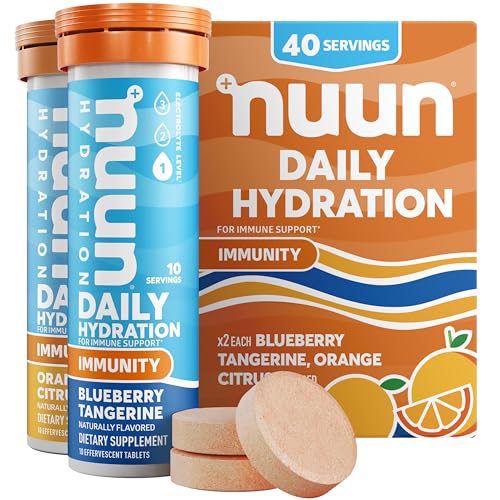 Nuun Immunity Electrolyte Tablets Blueberry Tangerine & Orange, - Product Imagery