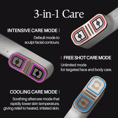 d’Alba Allthera Double Shot Beauty Massager | 3-Mode Facial - Product Imagery