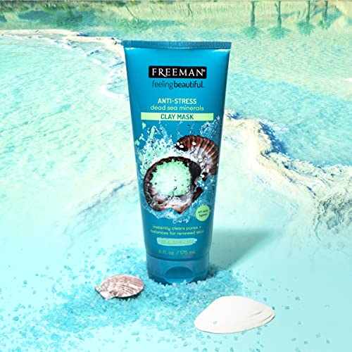 Freeman Anti-Stress Clay Mask, Dead Sea Mineral Face Mask, 6 Fl - Product Imagery