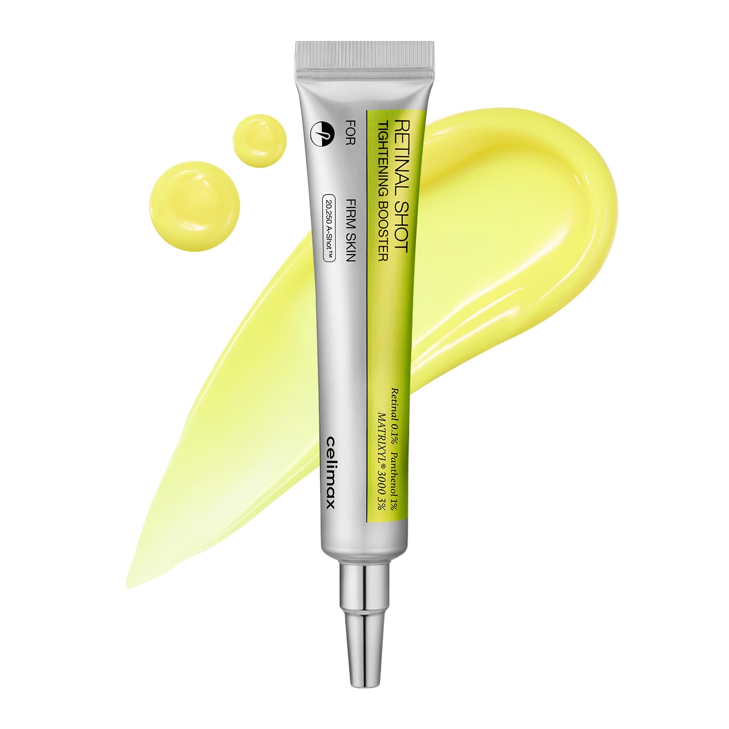 Celimax The Vita A Retinal Shot skin serum with 0.1% retinal, 3% Matryxyl, for anti-aging, pore minimizer, and firmer skin.