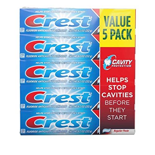 Crest Toothpaste 8.2 Ounce Cavity Protect 5-Pack - Product Imagery