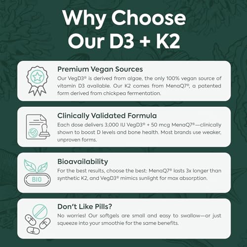 Organics Ocean Better D3 + K2-100% Organic Vitamin D3 and K2 - Product Imagery