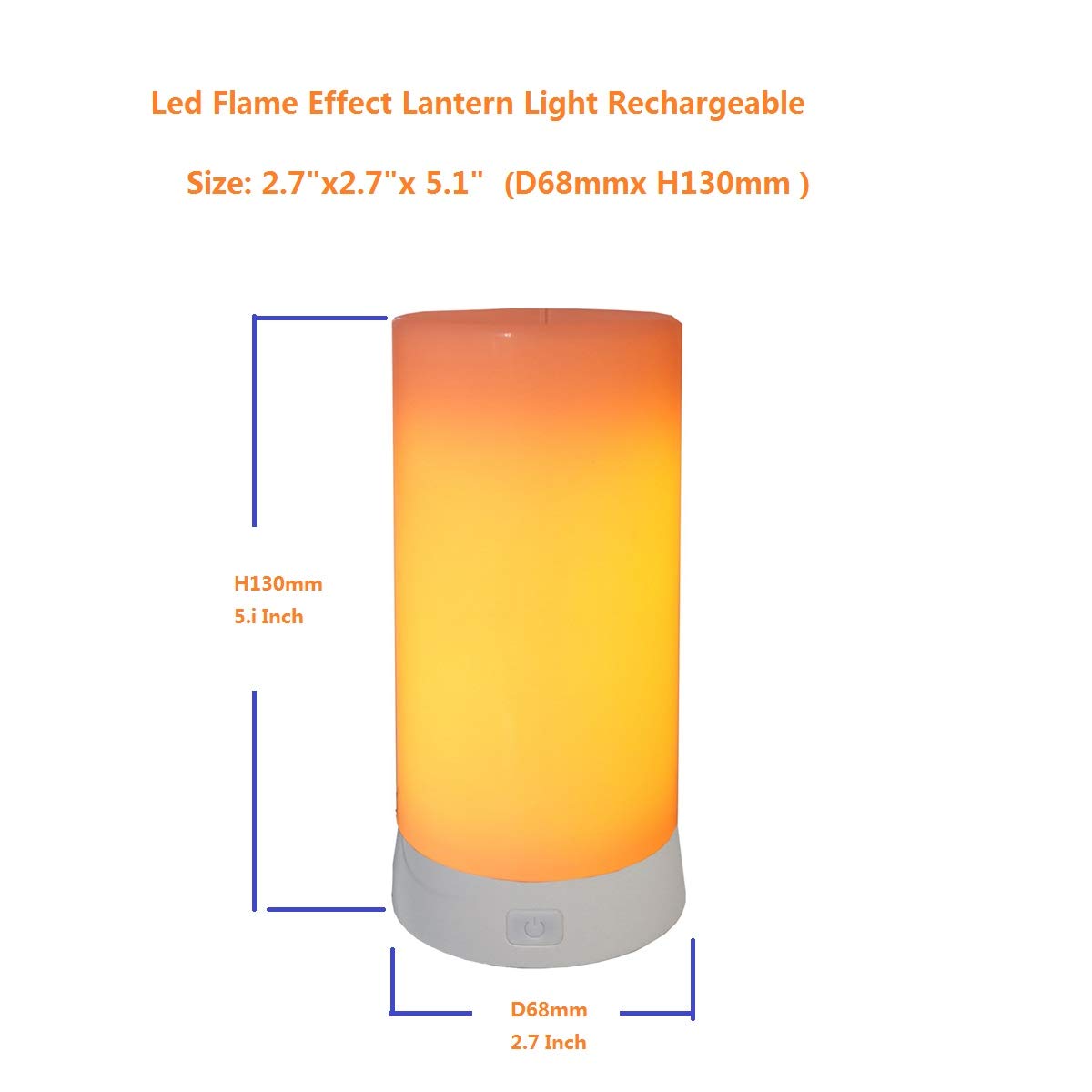QLEE 2 Pack Led Flame Effect Lantern Light Usb Rechargeable Flameless Candle 4 Modes Remoted Flickering Flame Effect Moo