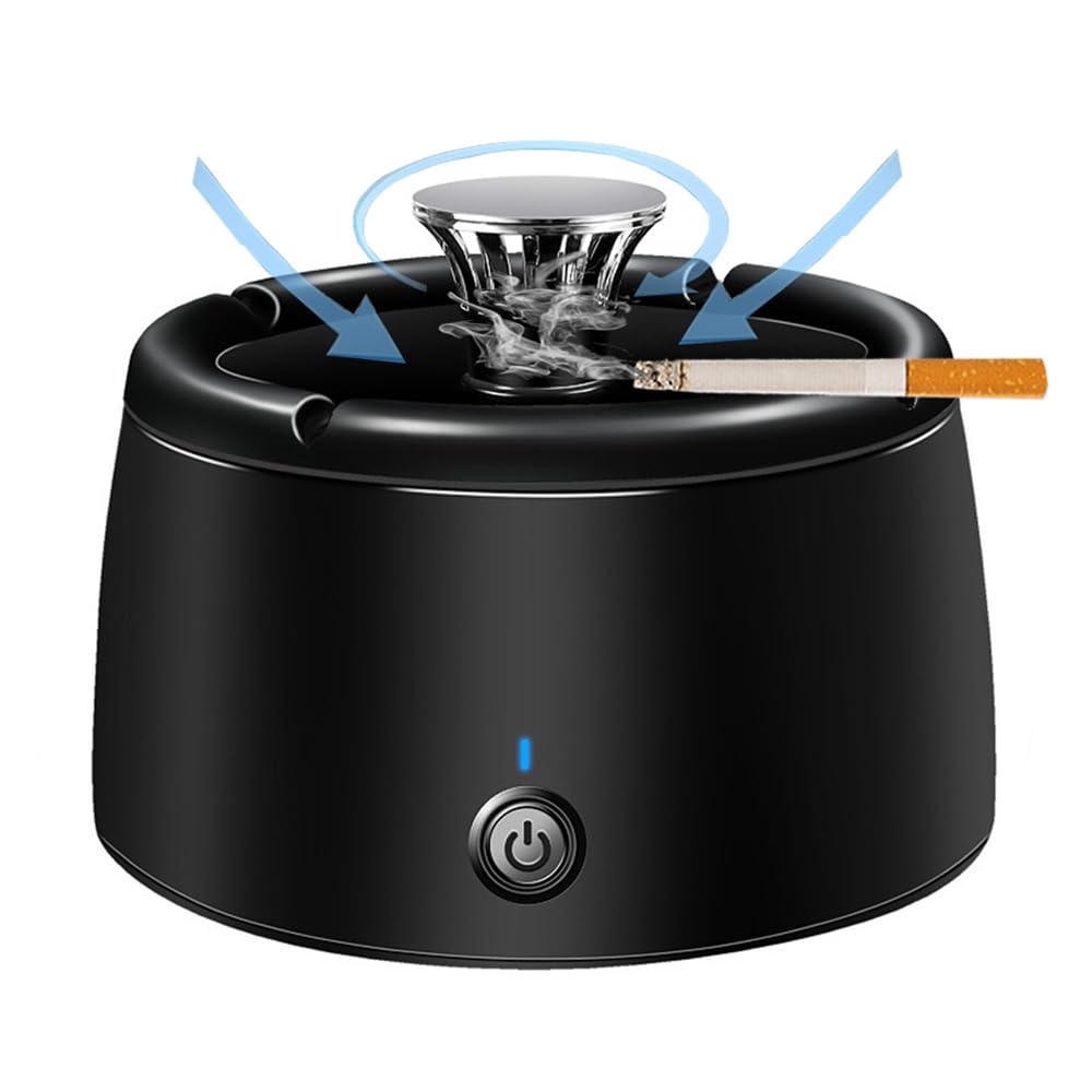 AJINIEHJ Smokeless Ashtray Smoke Removing Ash Tray Multifunctional 2 in 1 Smokeless Ashtrays Desktop USB Rechargeable Po