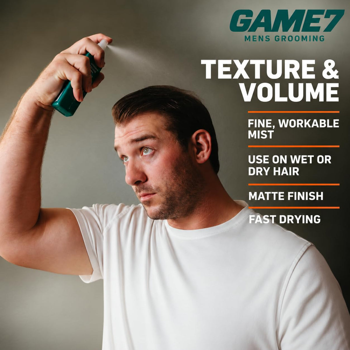 GAME7 Hair Styling Bundle for Men Spray Gel Paste 3 Piece - GAME7 Men's Grooming Official Imagery - 5